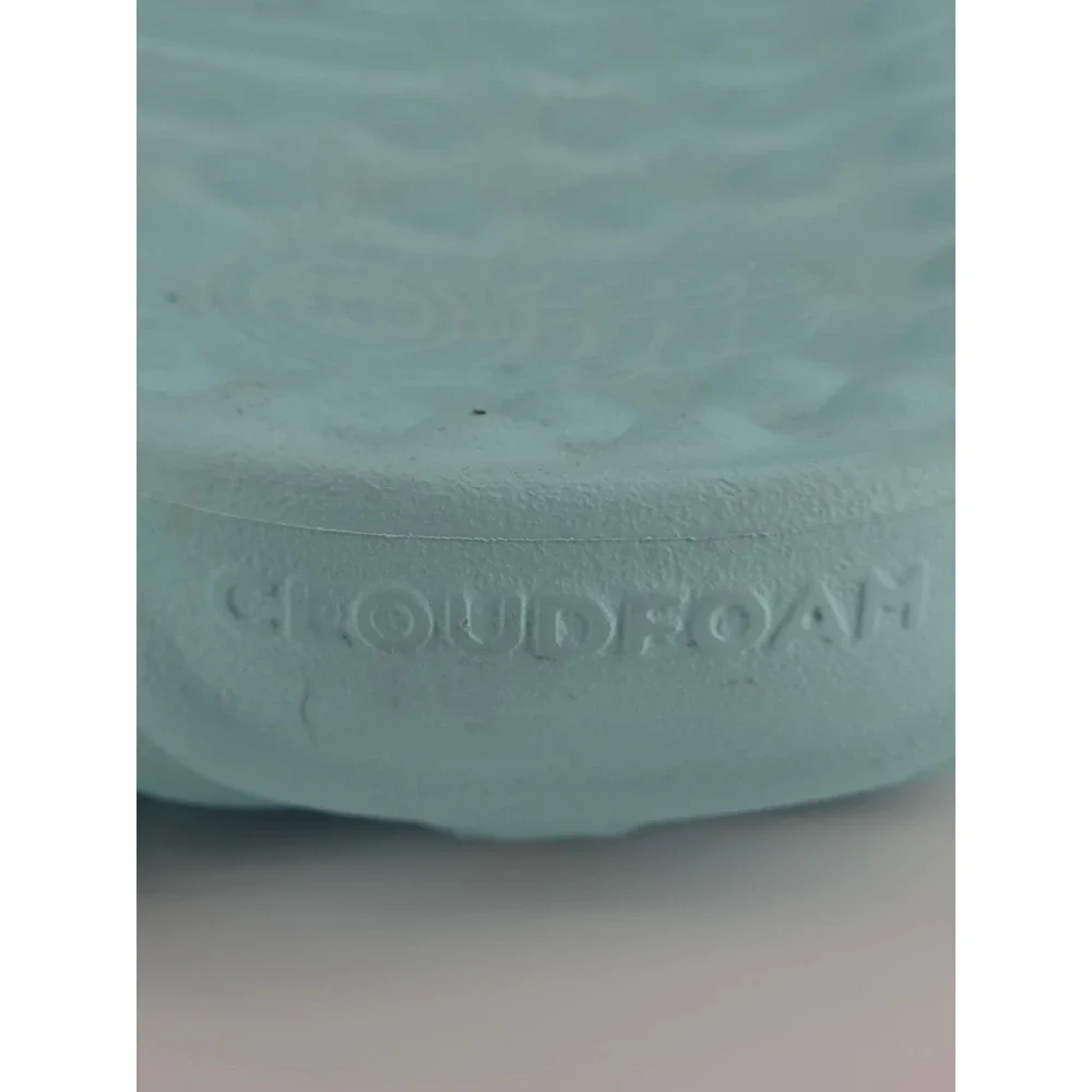 Adidas Adissage TND Cloudfoam Slides Light Blue Massage Sandals M 11 W 12 Teal